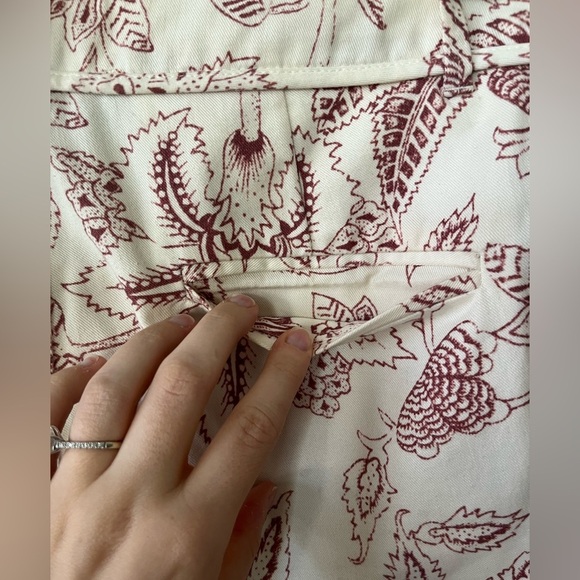 Isabel Marant White Floral Bootcut Cotton Pants Womens Size 40 FR/8 US - Picture 8 of 16